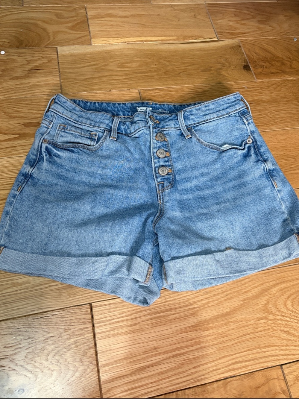 Old Navy Light Blue Button-Fly Denim Shorts